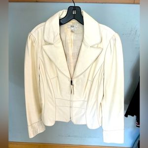 Ivory Jacket 100% Leather